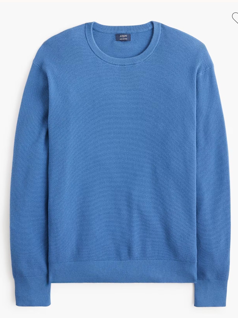 Cotton moss-stitch crewneck sweater